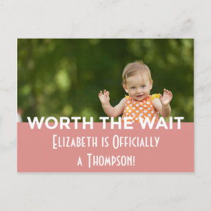 Ankündigungen zur Adoption von rosa-hellen Streife