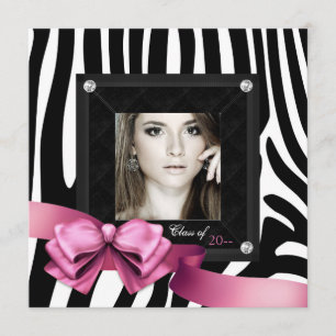 Ankündigungen zur Graduierung von Pink Zebra-Fotos