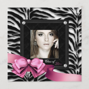 Ankündigungen zur Graduierung von Pink Zebra-Fotos