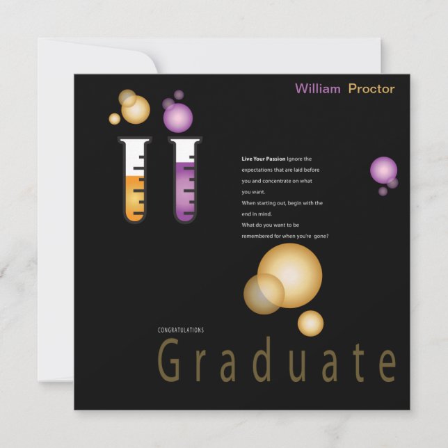 Ankündigungen zur Pharmacy Graduation (Vorderseite)