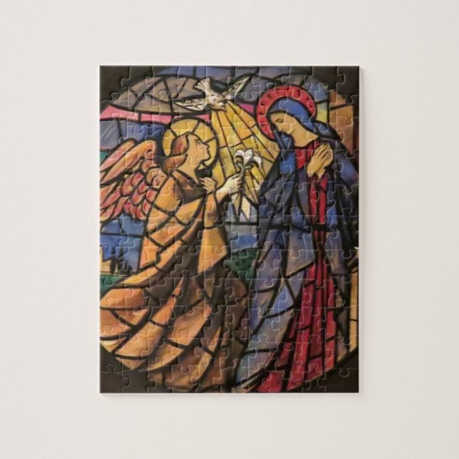 Ankündigungs-Buntglas-Fenster-Puzzlespiel Italien (Vertikal)