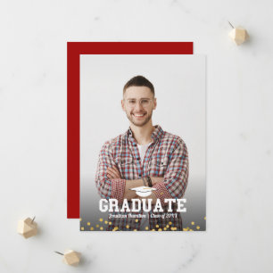 Ankündigungskarte für Foto-Abschluss in der Hochsc Ankündigung