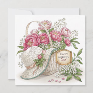 Ankündigungskarte für Rosa-Peony-Mütter Ankündigung