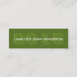 Ankündigungsklasse für Green Name Card Abschluss J Telefonnummerkarte