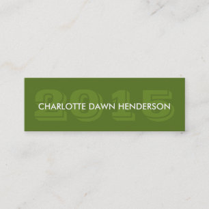Ankündigungsklasse für Green Name Card Abschluss J Telefonnummerkarte