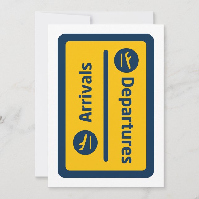 Ankunft/Abfahrt Einladung (Vorderseite)