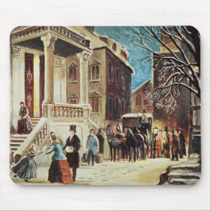 Ankunft am WeihnachtsParty Mousepad