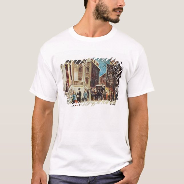 Ankunft am WeihnachtsParty T-Shirt (Vorderseite)