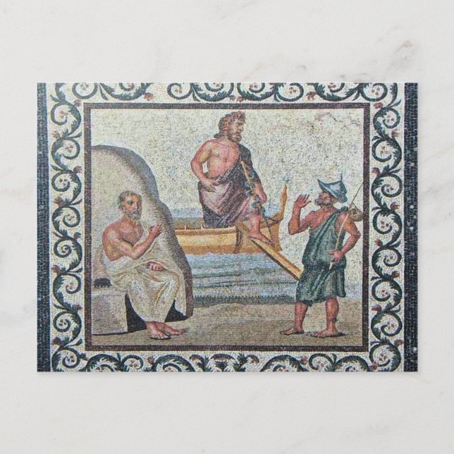 Ankunft Asklepios Mosaic Kos Insel Postkarte (Vorderseite)