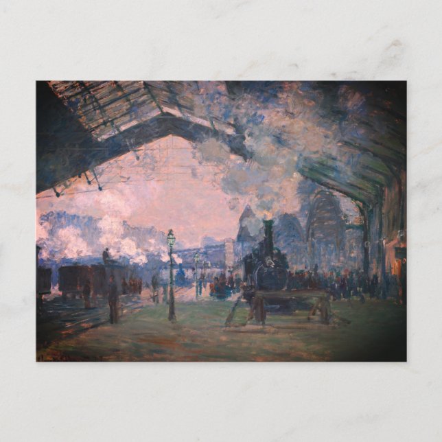 Ankunft der Normandie Bahn, Gare Saint-Lazare: Postkarte (Vorderseite)