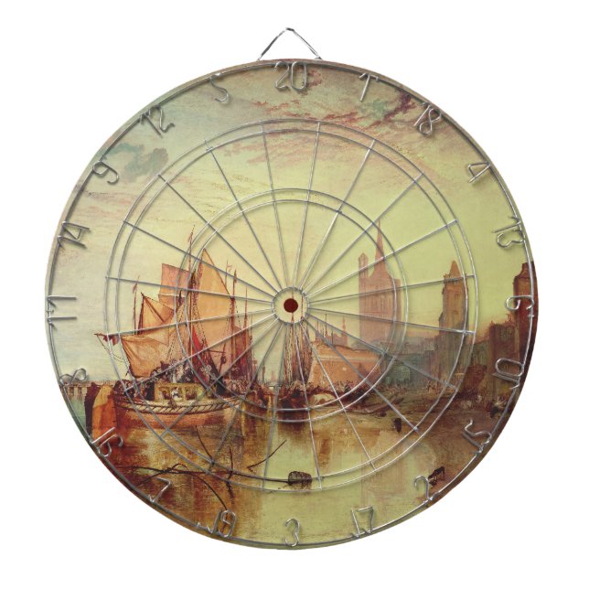 Ankunft eines Packet Boats durch Joseph Turner Dartscheibe (vorne)