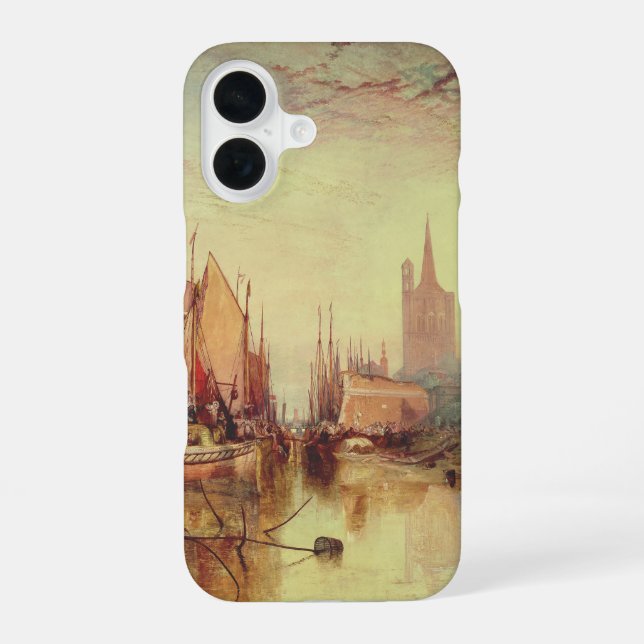 Ankunft eines Packet Boats durch Joseph Turner iPhone 16 Hülle (Rückseite)