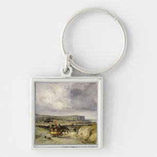 Ankunft eines Stagecoach bei Treport, 1878 Schlüsselanhänger