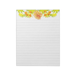 Ankunft im Herbst auf einem großen Notepad Notizblock