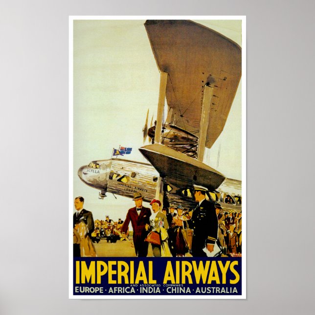 Ankunft mit Imperial Airways Poster (Vorne)