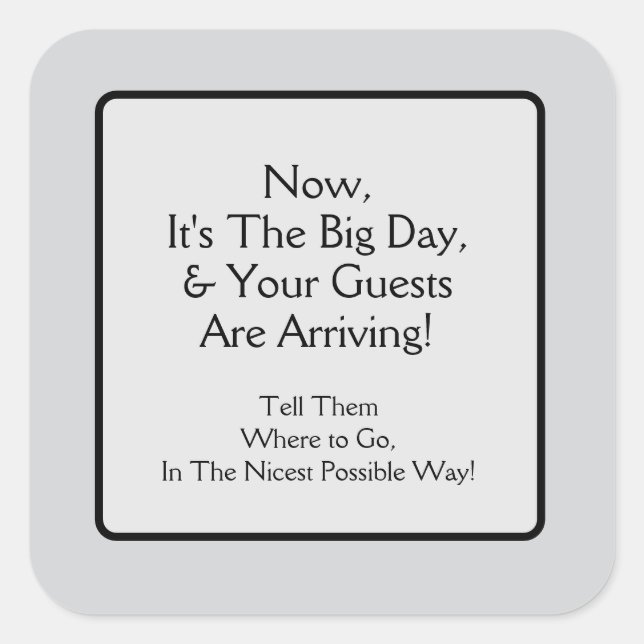 Ankunft Quadratischer Aufkleber (Vorderseite)