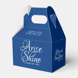 Ankunft und Shine gesegnet Neujahrsbibel Verse Blu Geschenkschachtel