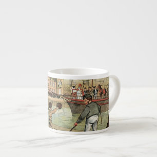 Ankunft von Sinterklaas niederländischer St. Nick Espressotasse