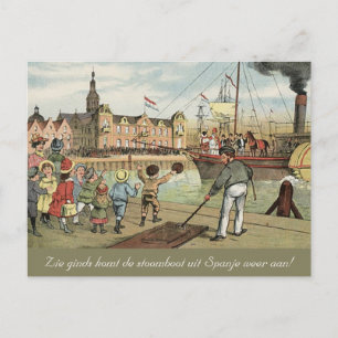 Ankunft von Sinterklaas Niederländischer St. Nick Postkarte