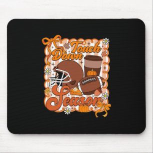 Ankunfts-Saison Fußball Herbst-Kürbis-Kaffee-Lat Mousepad