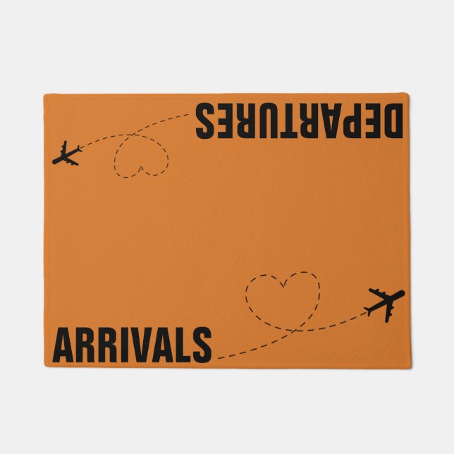 Ankunfts- und Abflugzeiten, Flugzeugmatte, Fußmatte (Vorderseite)