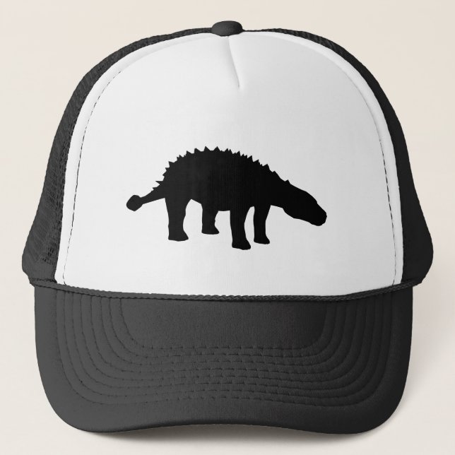 Ankylosaurus Dino Dinosaur Silhouette Truckerkappe (Vorderseite)