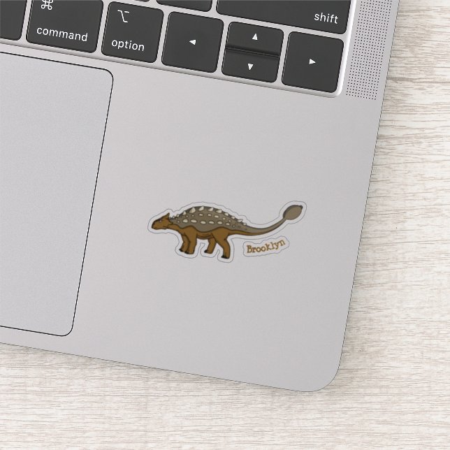 Ankylosaurus gepanzerte Dinosaurier-Abbildung Aufkleber (Ausschnitt)