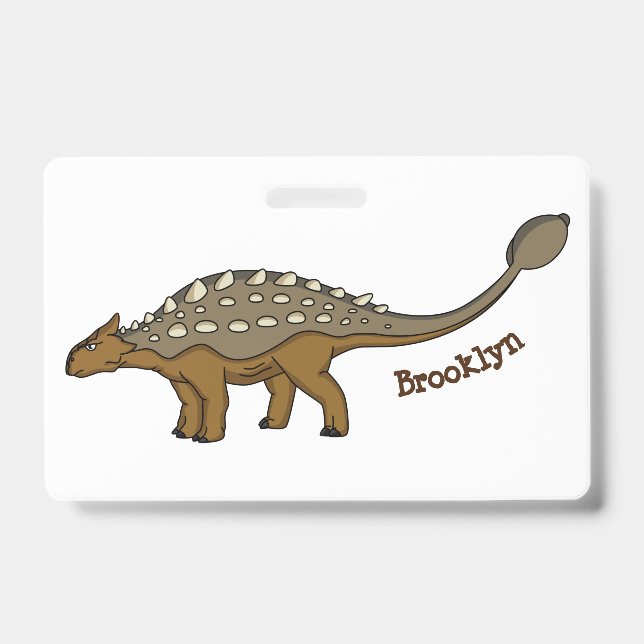 Ankylosaurus gepanzerte Dinosaurier-Abbildung Ausweis (Vorderseite)