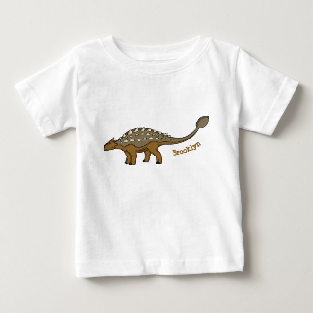 Ankylosaurus gepanzerte Dinosaurier-Abbildung Baby T-shirt (Vorderseite)