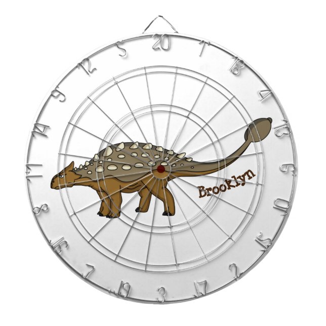Ankylosaurus gepanzerte Dinosaurier-Abbildung Dartscheibe (vorne)