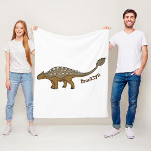Ankylosaurus gepanzerte Dinosaurier-Abbildung Fleecedecke