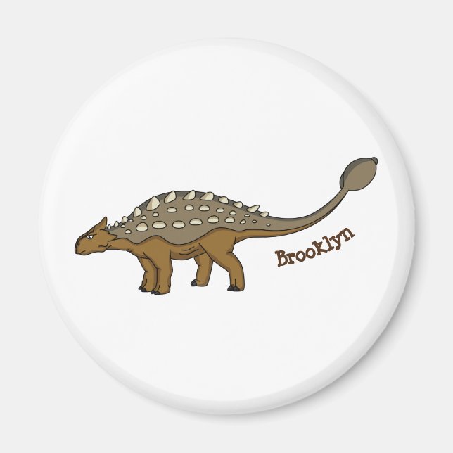 Ankylosaurus gepanzerte Dinosaurier-Abbildung Magnet (Vorne)