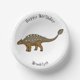 Ankylosaurus gepanzerte Dinosaurier-Abbildung Pappteller