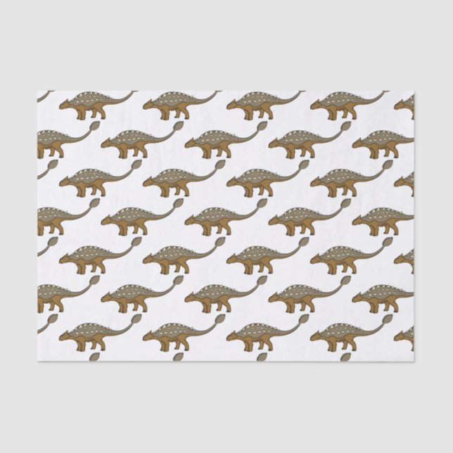 Ankylosaurus gepanzerte Dinosaurier-Abbildung Seidenpapier (Vorderseite)