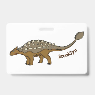 Ankylosaurus gepanzertes Dinosaurier-Illustration Ausweis