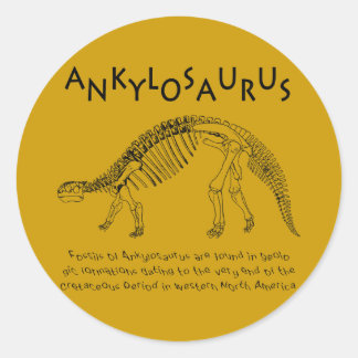 Ankylosaurus-Sticker Runder Aufkleber
