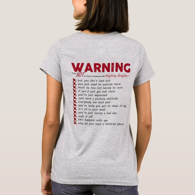 Ankylosing Spondylitis Bewusstseins-T - Shirt-Band T-Shirt (Rückseite)
