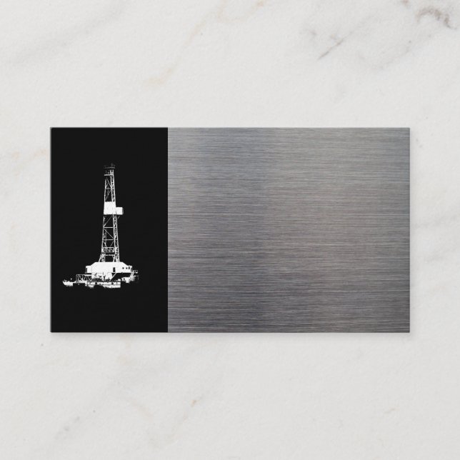 Anlage-Silhouette und Metallblick-Geschäfts-Karte Visitenkarte (Vorderseite)