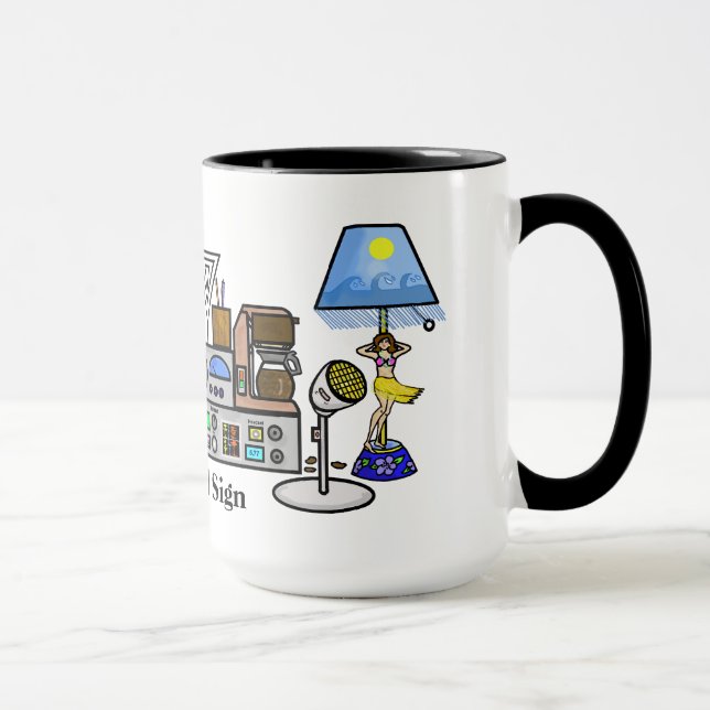 Anlage stellt die Schinken-Kaffee-Tasse her Tasse (Rechts)