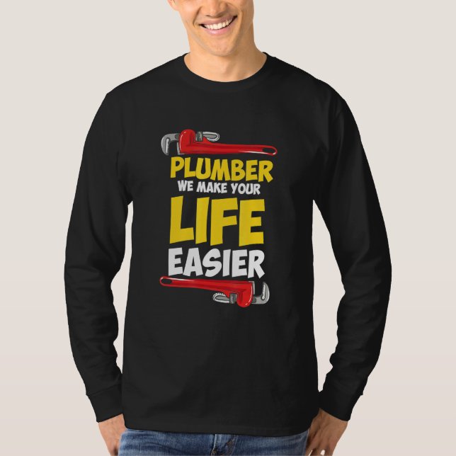 Anlagenbauer für Rohrbauer - Klempner T-Shirt (Vorderseite)