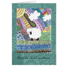 Anlass-Karte mit Schafen