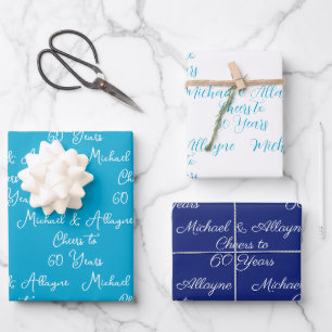 Anlässlich des 60-jährigen Jubiläums von Marine Bl Geschenkpapier Set
