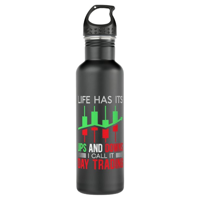 Anleger, den ich "IT Day Trading" nenne Edelstahlflasche (Vorderseite)