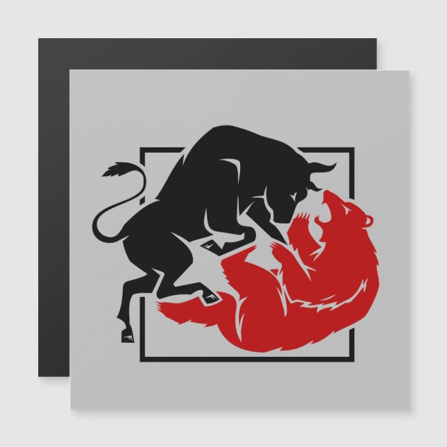 Anlegermarkt für Bull- und Bärenmarkt Magnetkarte (Vorne/Hinten)