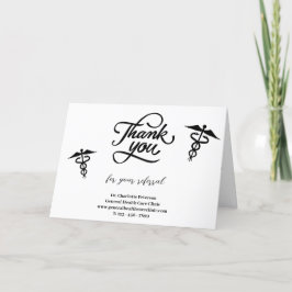 Anleitung eines einfachen Arztes Dankeskarte