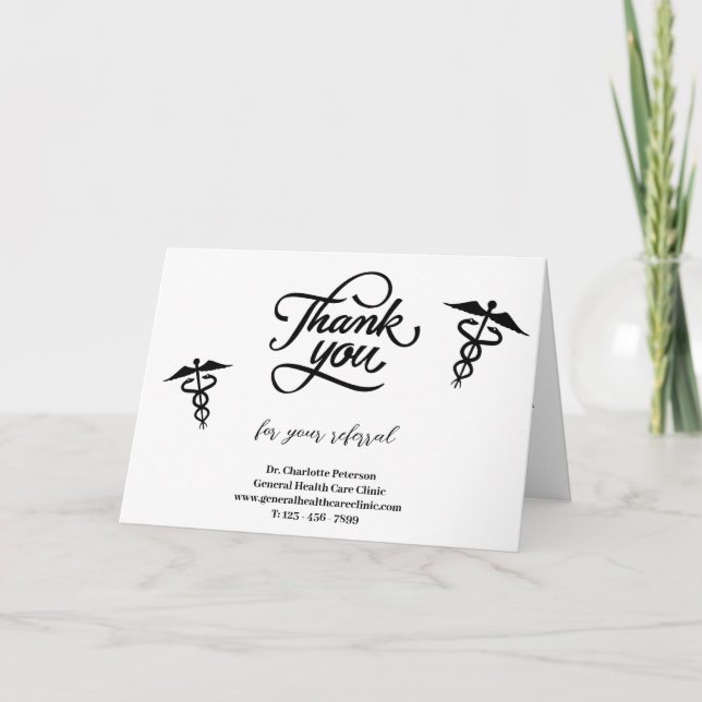 Anleitung eines einfachen Arztes Dankeskarte (Vorderseite)