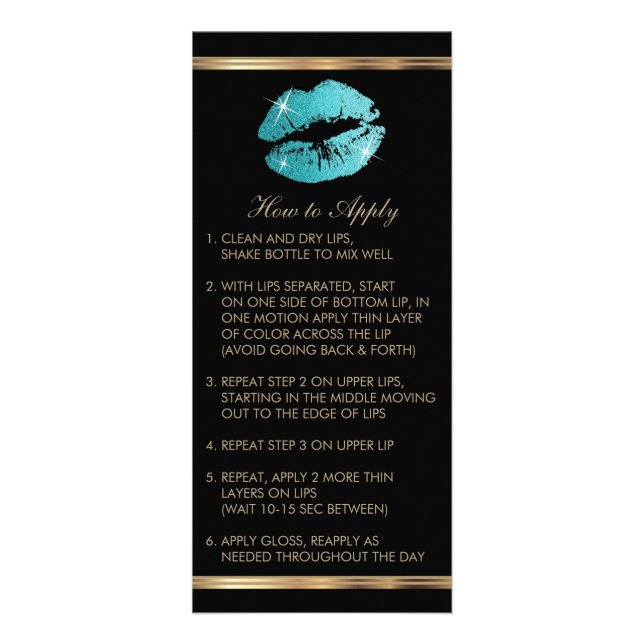 Anleitung für den aquamarinen Glitzer Lipstick Werbekarte (Vorne)