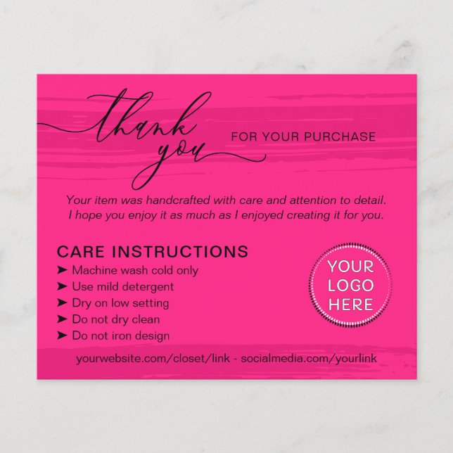 Anleitung für den einfachen rosa Store Tipps für k Flyer (Vorne)
