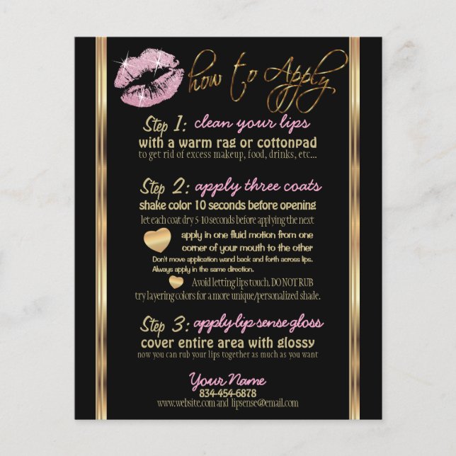 Anleitung für den Glitzer Pink Flyer (Vorne)