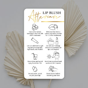 Anleitung für den Lip Blush Care Weißes und Gold P Visitenkarte